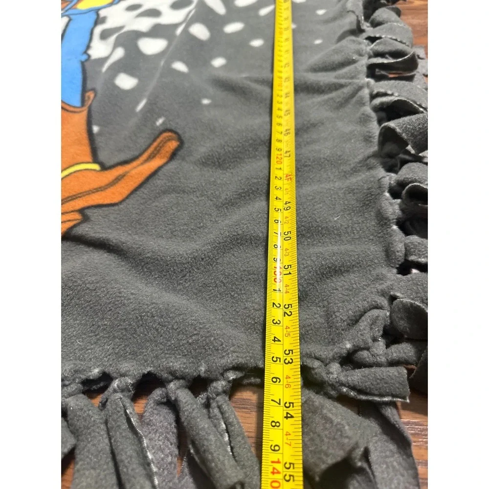 Toy Story Buzz Lightyear Woody Fleece Tie Blanket Gray 54x44